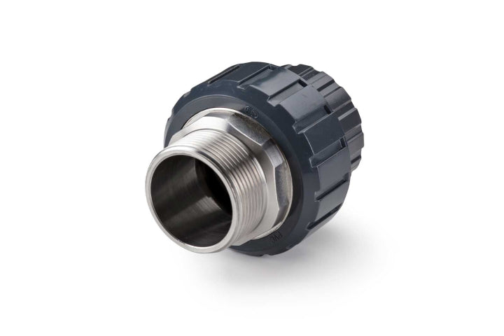 Unioniliitin PVC/RF 50 × 1½″ ulkokierre.
